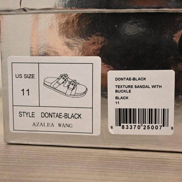 Azalea Wang Dontae-Black Flat Sandal - Picture 5 of 5